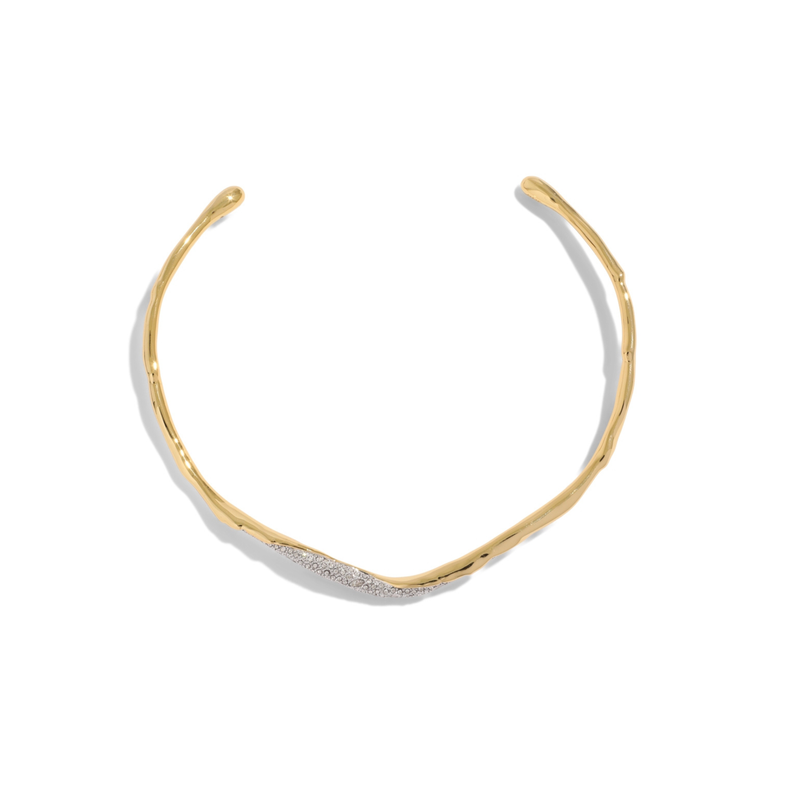 Alexis Bittar Solanales Gold Crystal Skinny Collar
