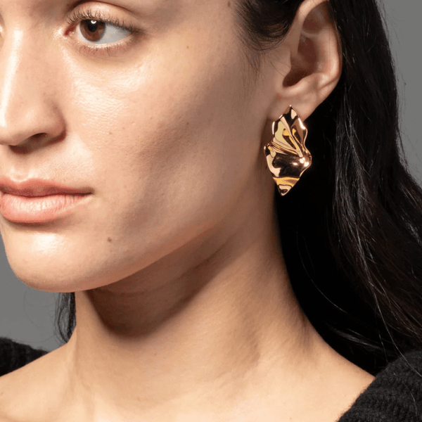 Alexis Bittar Crumpled Metal Post Earrings