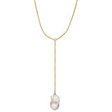 Loulerie Pearl Drop Lariat Necklace