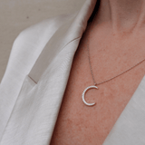 Loulerie Diamond Crescent Moon Necklace