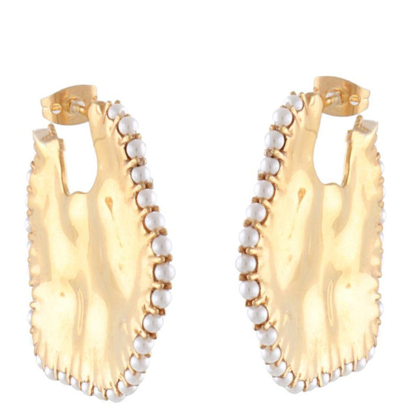 Joanna Laura Constantine Large Pearl Wave Earrings