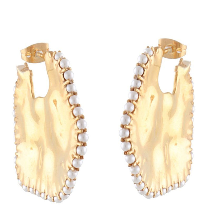 Joanna Laura Constantine Large Pearl Wave Earrings