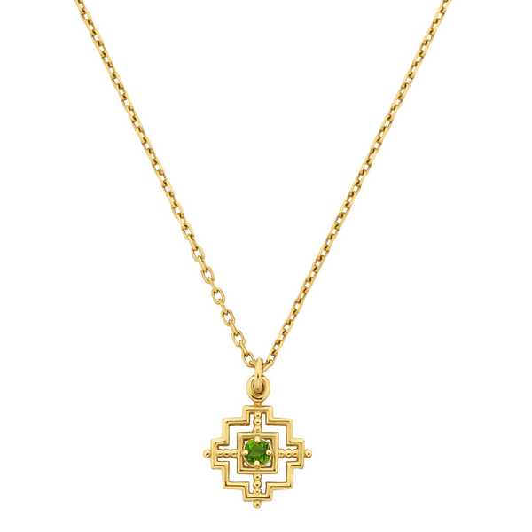 Zoe & Morgan Chrome Diopside Centred Necklace