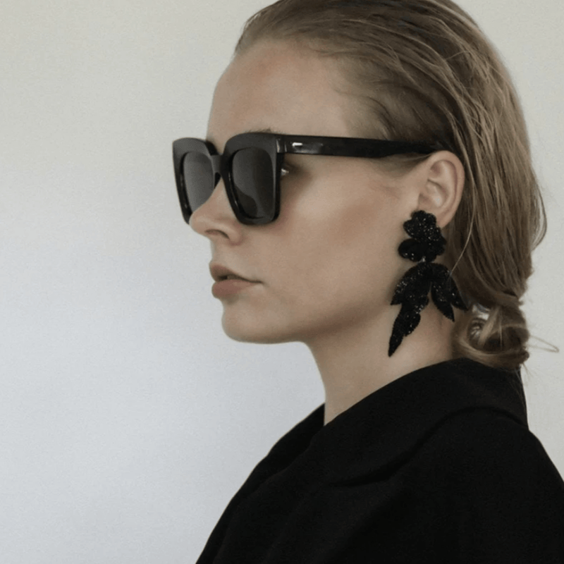 A.B. Ellie Maj Black Drop Earrings