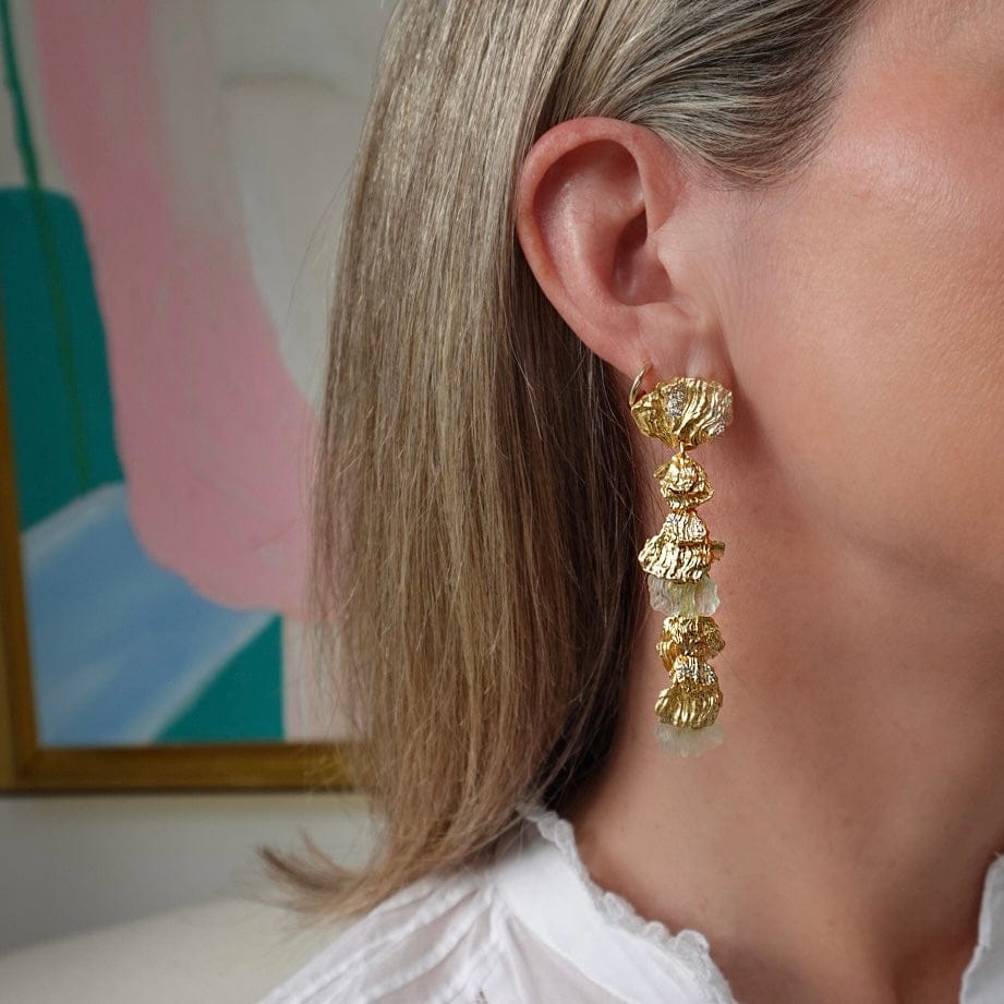 Joanna Laura Constantine Extra Long Dangling Petal Earrings