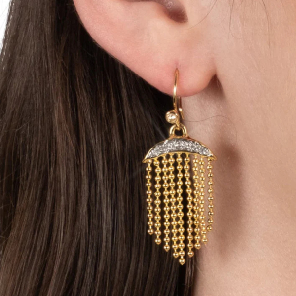 Alexis Bittar Solanales Crystal Petite Fringe Chandelier Earrings