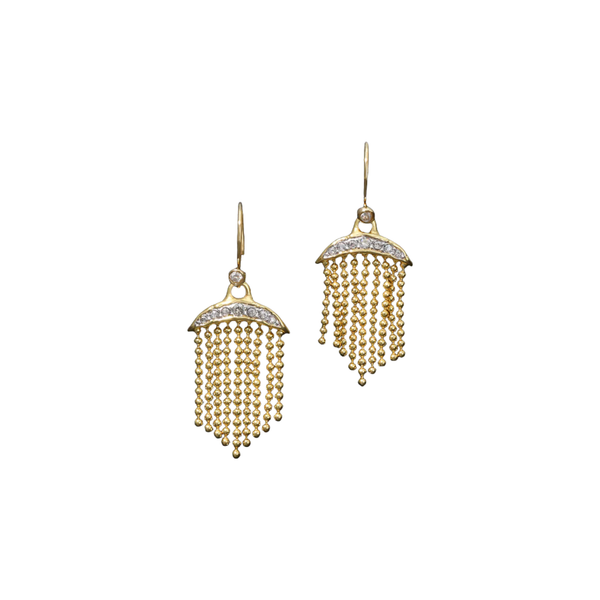 Alexis Bittar Solanales Crystal Petite Fringe Chandelier Earrings
