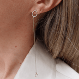 Loulerie Diamond Wave Chain Earrings