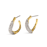 Alexis Bittar Solanales Gold Crystal Extra Small Hoops