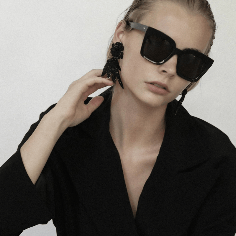A.B. Ellie Maj Black Drop Earrings