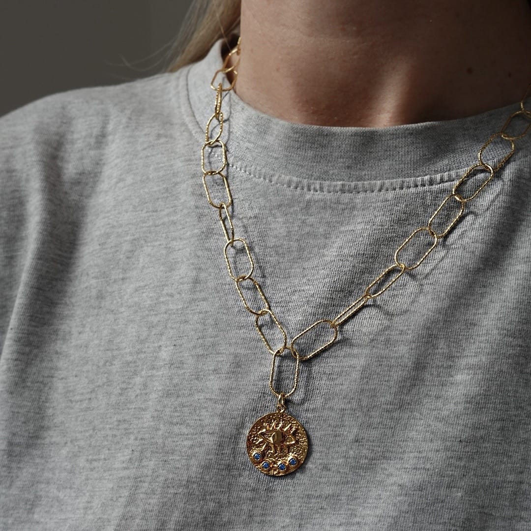 Hermina Athens Oval Statement Kressida Charm Necklace