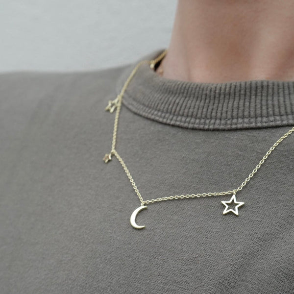 Loulerie Moon and Star Necklace