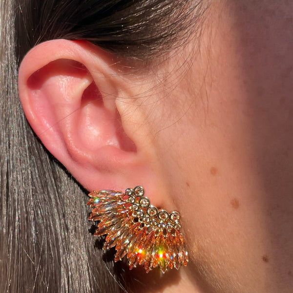 Mignonne Gavigan Gold Crystal Mini Madeline Earrings