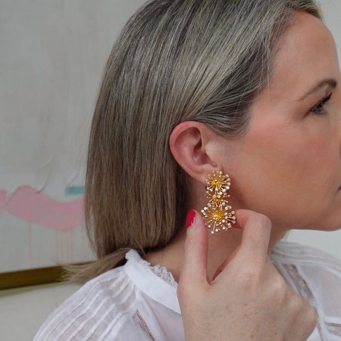 Joanna Laura Constantine Pollen Statement Dangling Earrings