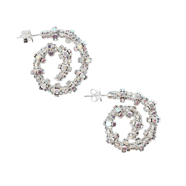 Pearl Octopuss.y Tiny Silver Spiral Hoops