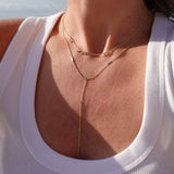 Loulerie Small Disc Lariat Necklace