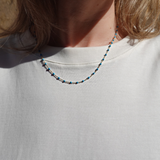 Loulerie Turquoise Enamel Necklace