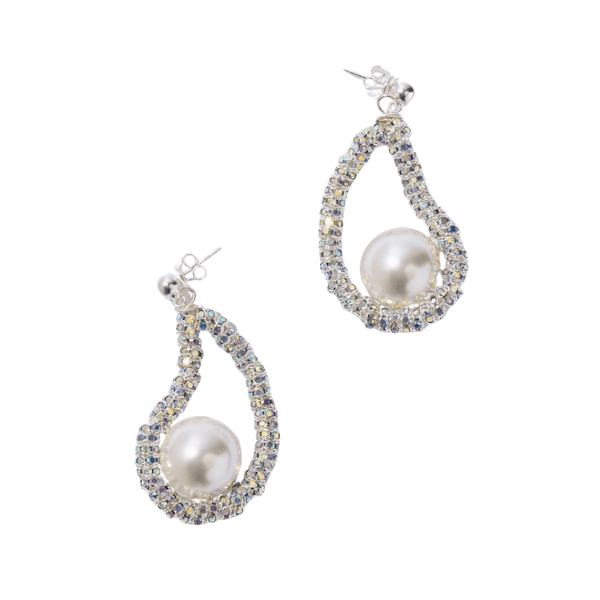 Pearl Octopuss.y Silver Large Oyster Earrings