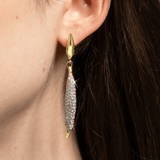 Alexis Bittar Solanales Crystal Silver Leverback Earring