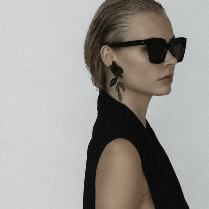 A.B. Ellie Black Mini Charlee Earrings
