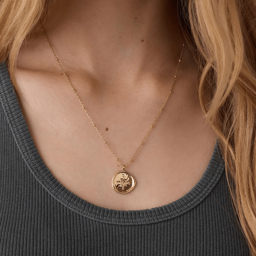 Gorjana Compass Coin Necklace