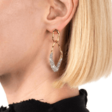 Interlinking crystal earrings 