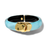 Icy blue lucite bangle bracelet