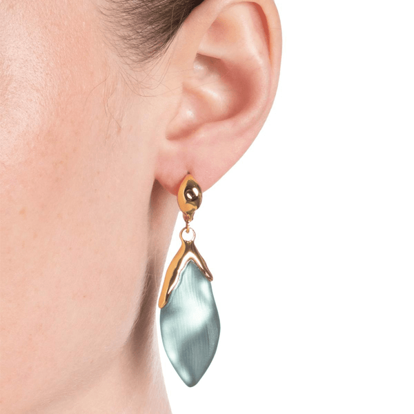 Petal drop earrings