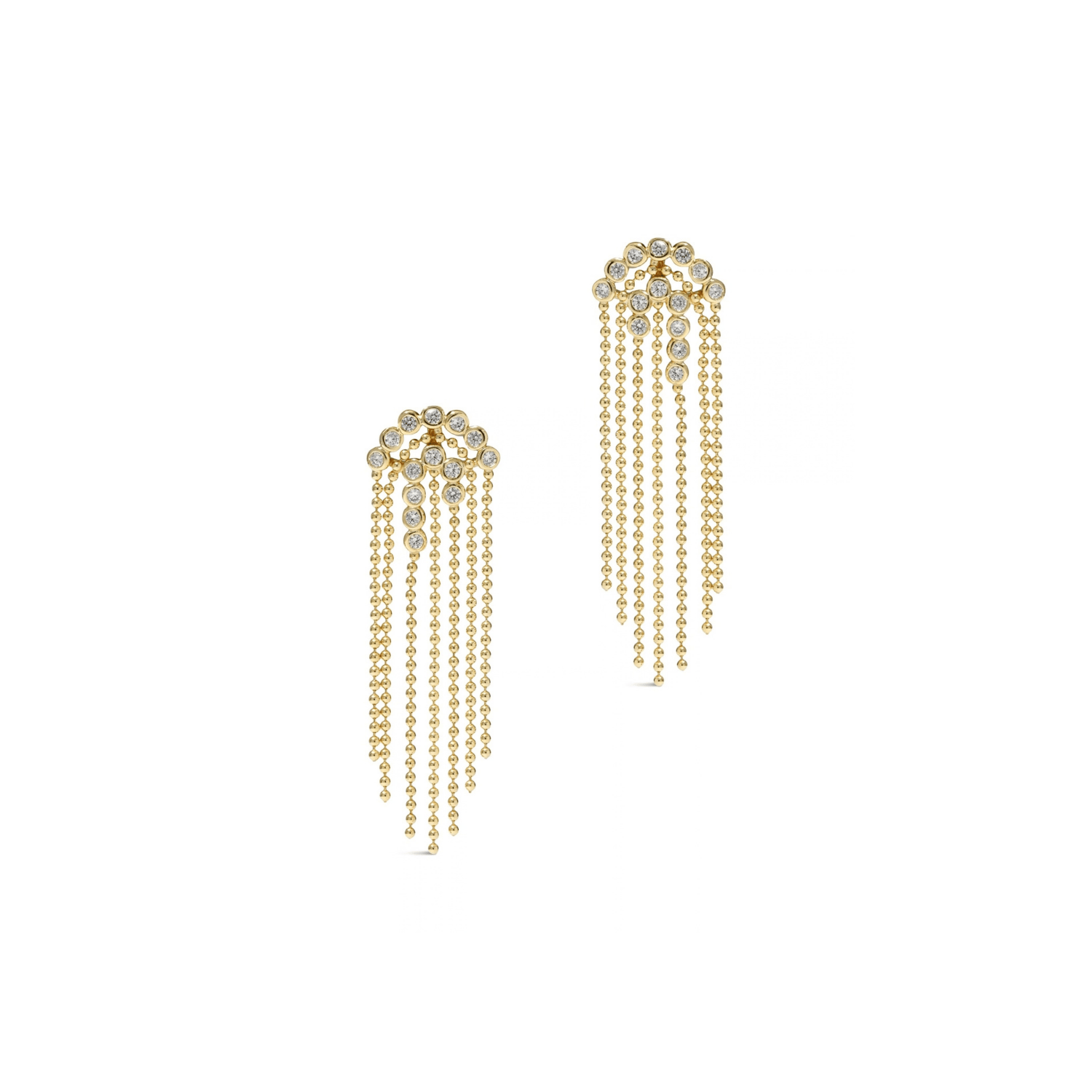 Crystal chandelier earrings with gold plating