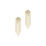 Crystal chandelier earrings with gold plating