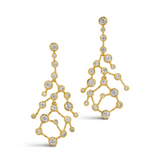 constellation style earrings with crystals