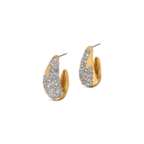 gold crystal hoops