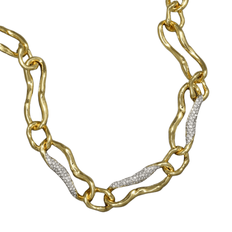 crystal link necklace