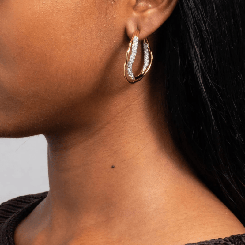 Crystal twist earrings 