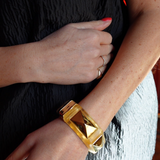 Gold statement bracelet 