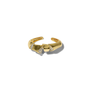 Gold tone statement cuff with crystals