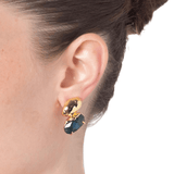 Mismatch blue stud earrings