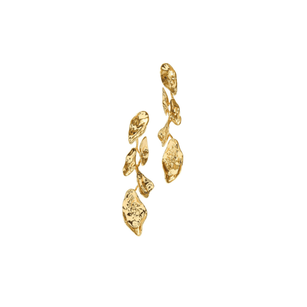 Gold molten mosaic earrings