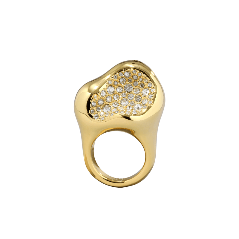 Alexis bittar pebble ring with crystals