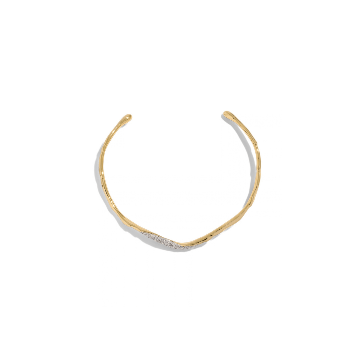 Thin collar necklace with crystal detailing