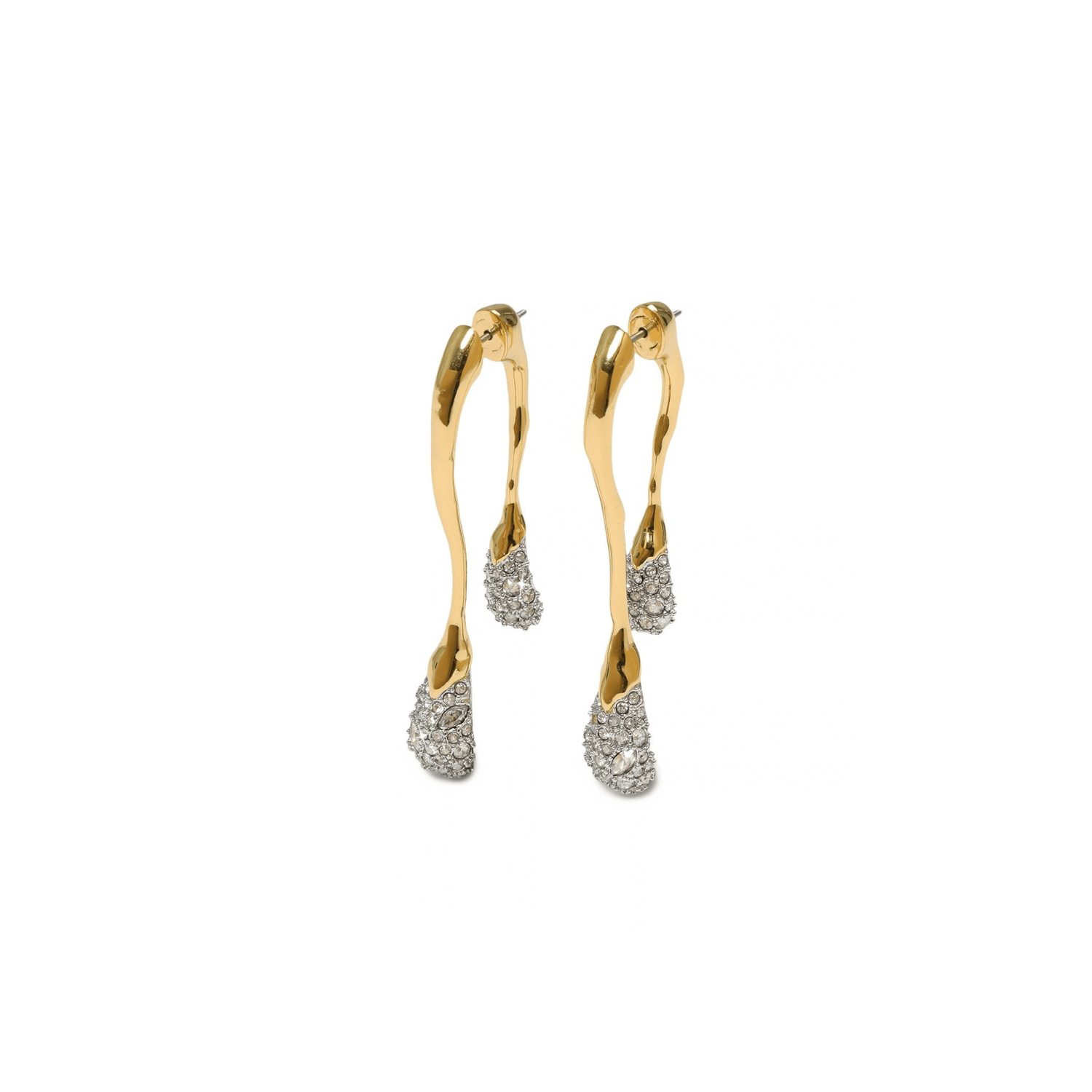 Statement crystal earrings with pave set crystals