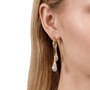 Gold plated crystal earrings front and back