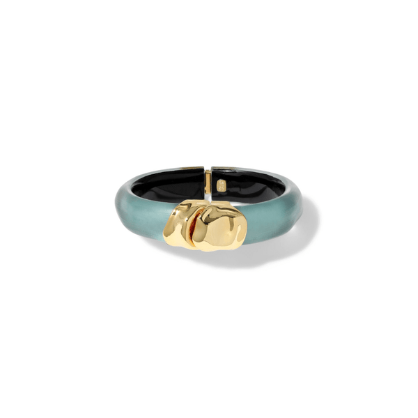  Teal hinge bracelet with molten detail