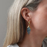 Alexis Bittar Metallic Sky Luminous Lucite Petal Lever Back Earrings