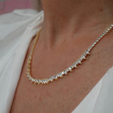 Loulerie Crystal Teardrop Tennis Necklace