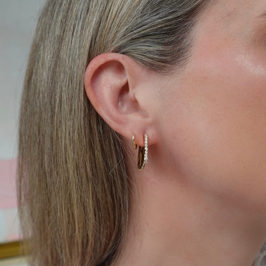 Joanna Laura Constantine Crystal Mini Wave Hoops