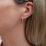 Gorjana Silver Shimmer Huggies ( White Cz) Earrings
