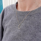 Loulerie Diamond Crescent Moon Necklace