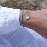 Loulerie Turquoise Crystal Disc Bracelet