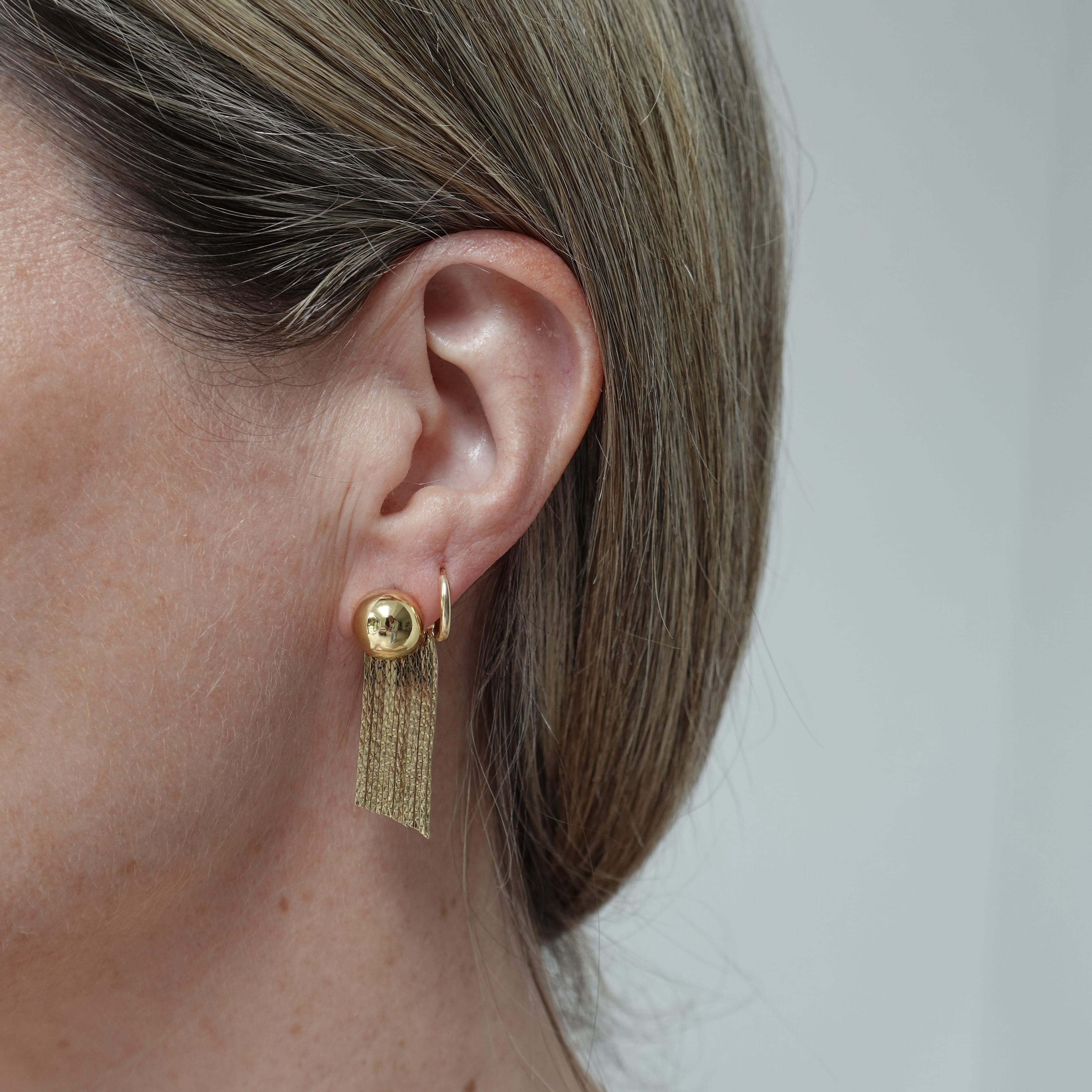 Pearl Octopuss.y Gold Tiny Medusa Earrings